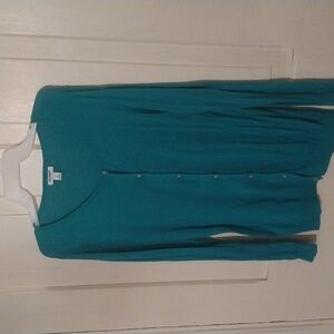 Teal Long Sleeve Cardigan